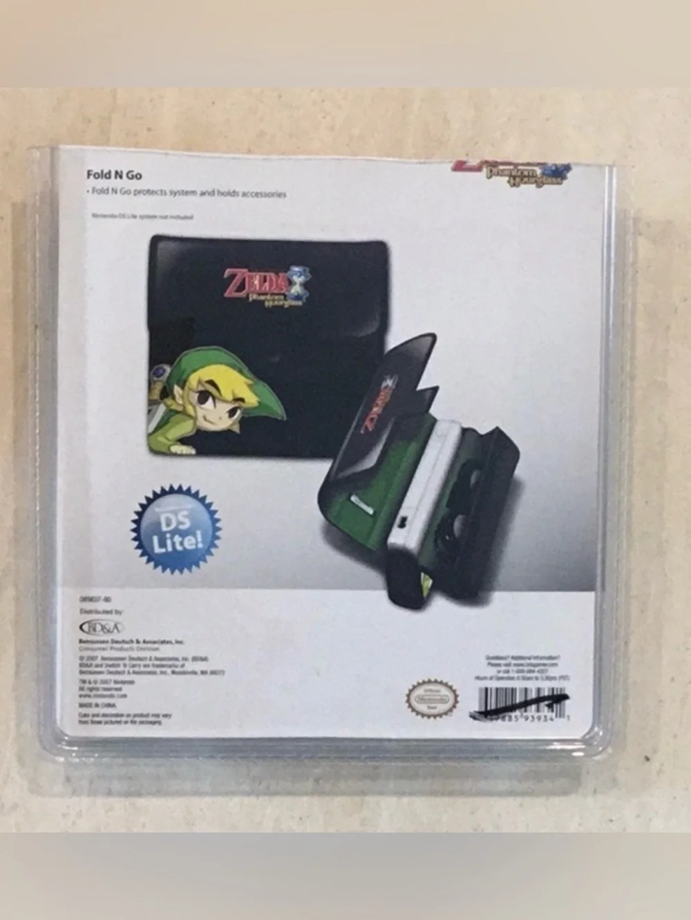 Zelda DS Lite Console Case 2007 Nintendo Hourglass Fold N Go Holder Carry New
